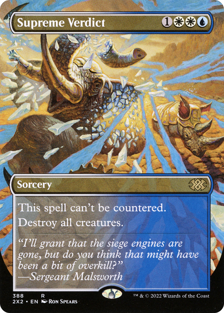 {R} Supreme Verdict (Borderless Alternate Art) [Double Masters 2022][2X2 388]