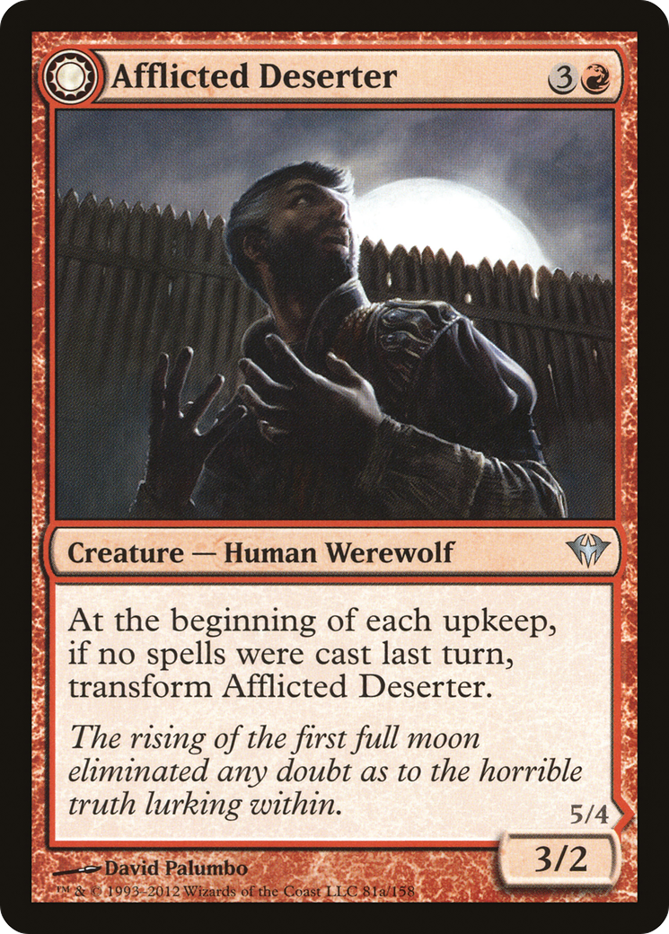 {C} Afflicted Deserter // Werewolf Ransacker [Dark Ascension][DKA 081]