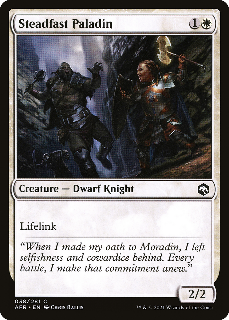 {C} Steadfast Paladin [Dungeons & Dragons: Adventures in the Forgotten Realms][AFR 038]
