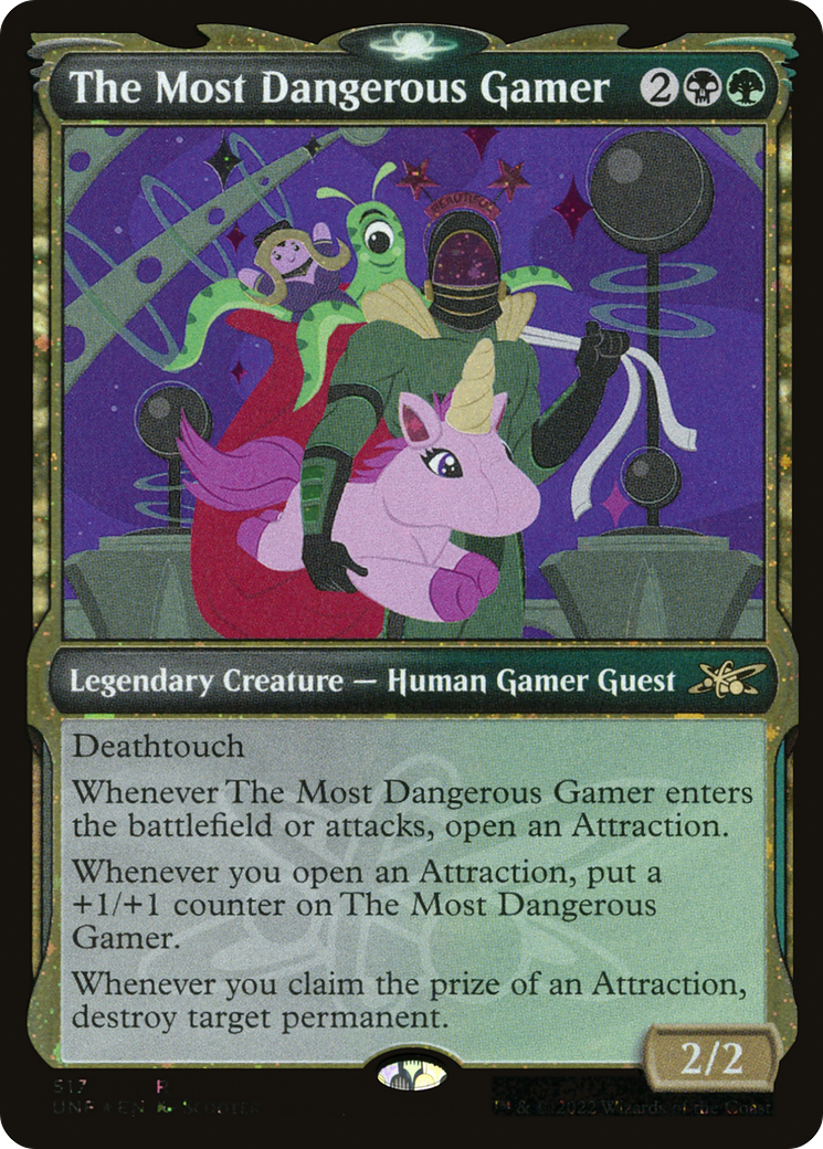 {R} The Most Dangerous Gamer (Showcase) (Galaxy Foil) [Unfinity][UNF 517]
