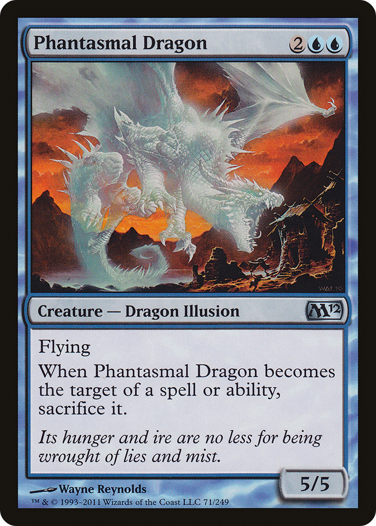 {C} Phantasmal Dragon [Magic 2012][M12 071]