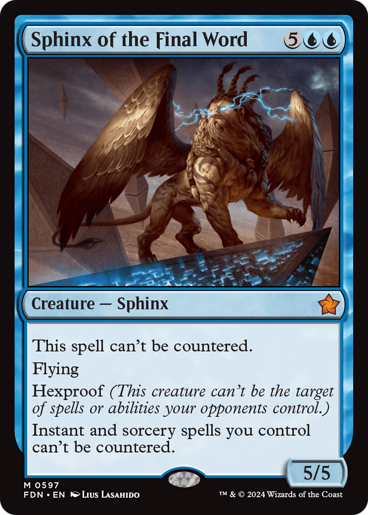 {@R} Sphinx of the Final Word [Foundations][FDN 597]