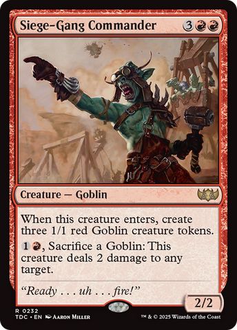 {R} Siege-Gang Commander [Tarkir: Dragonstorm Commander][TDC 232]