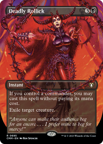 {R} Deadly Rollick (Borderless Alternate Art) [Commander Masters][CMM 695]