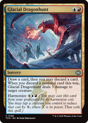 {@C} Glacial Dragonhunt [Tarkir: Dragonstorm][TDM 188]