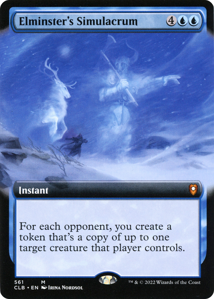 {R} Elminster's Simulacrum (Extended Art) [Commander Legends: Battle for Baldur's Gate][CLB 561]