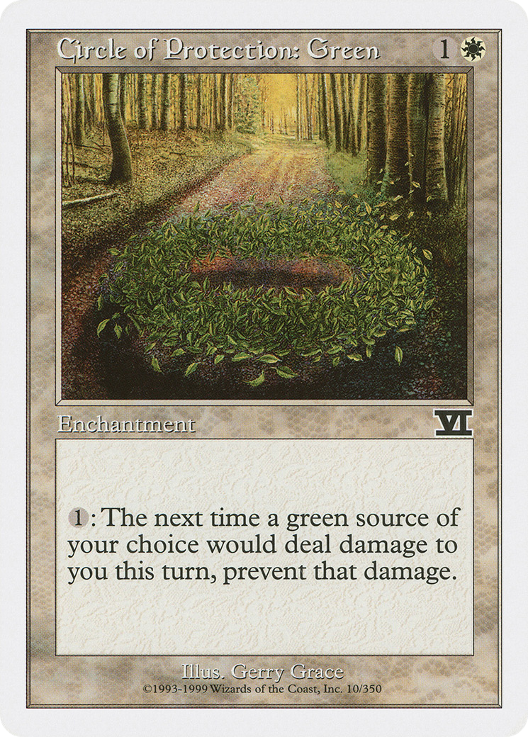{C} Circle of Protection: Green [Classic Sixth Edition][6ED 010]