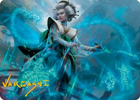 {A} Bearer of Memory Art Card (Gold-Stamped Signature) [Kamigawa: Neon Dynasty Art Series][GS ANEO 001]