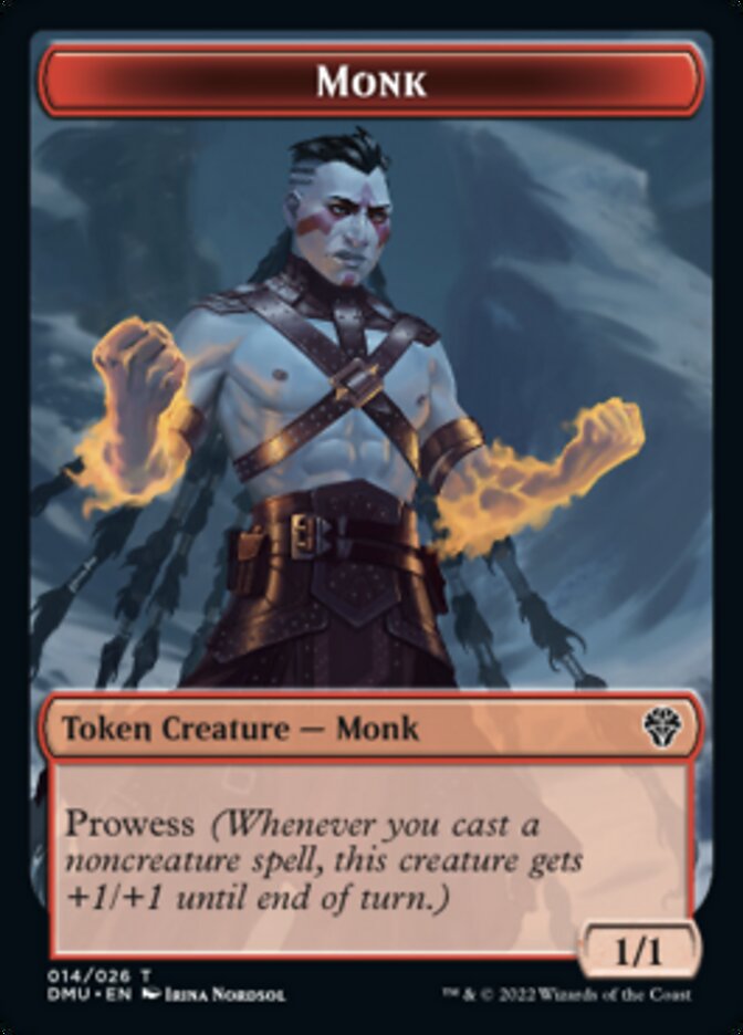 {T} Soldier // Monk Double-sided Token [Dominaria United Tokens][TDMU 004]