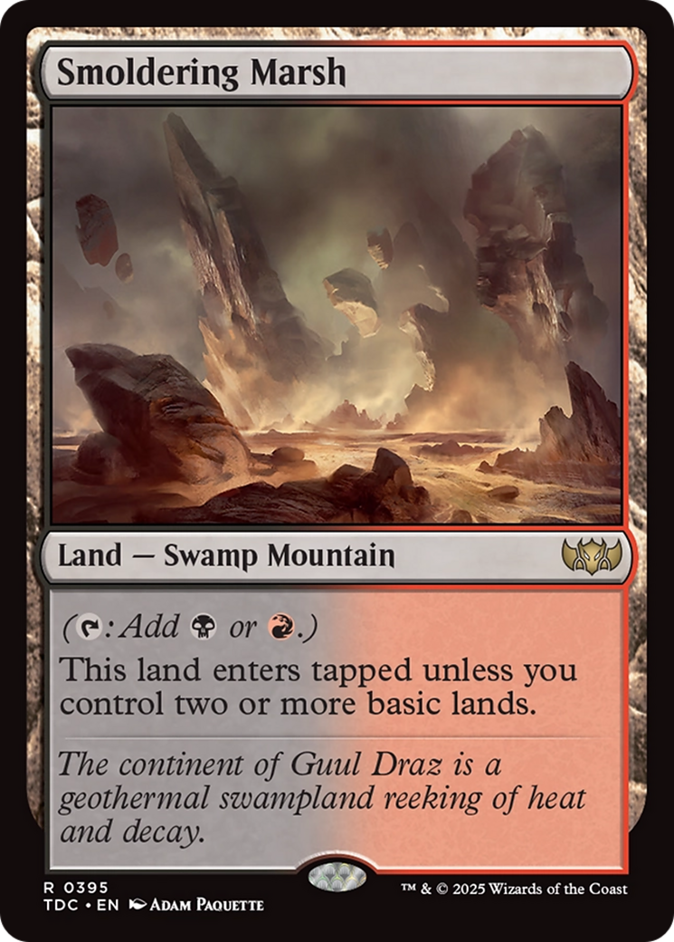 {R} Smoldering Marsh [Tarkir: Dragonstorm Commander][TDC 395]