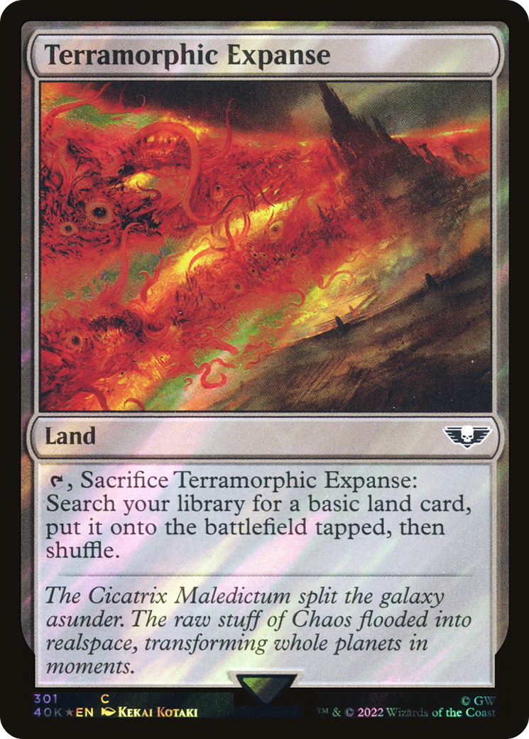 {C} Terramorphic Expanse (Surge Foil) [Universes Beyond: Warhammer 40,000][SF 40K 301]