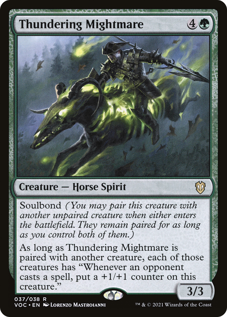 {R} Thundering Mightmare [Innistrad: Crimson Vow Commander][VOC 037]