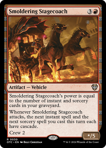 {R} Smoldering Stagecoach [Outlaws of Thunder Junction Commander][OTC 030]
