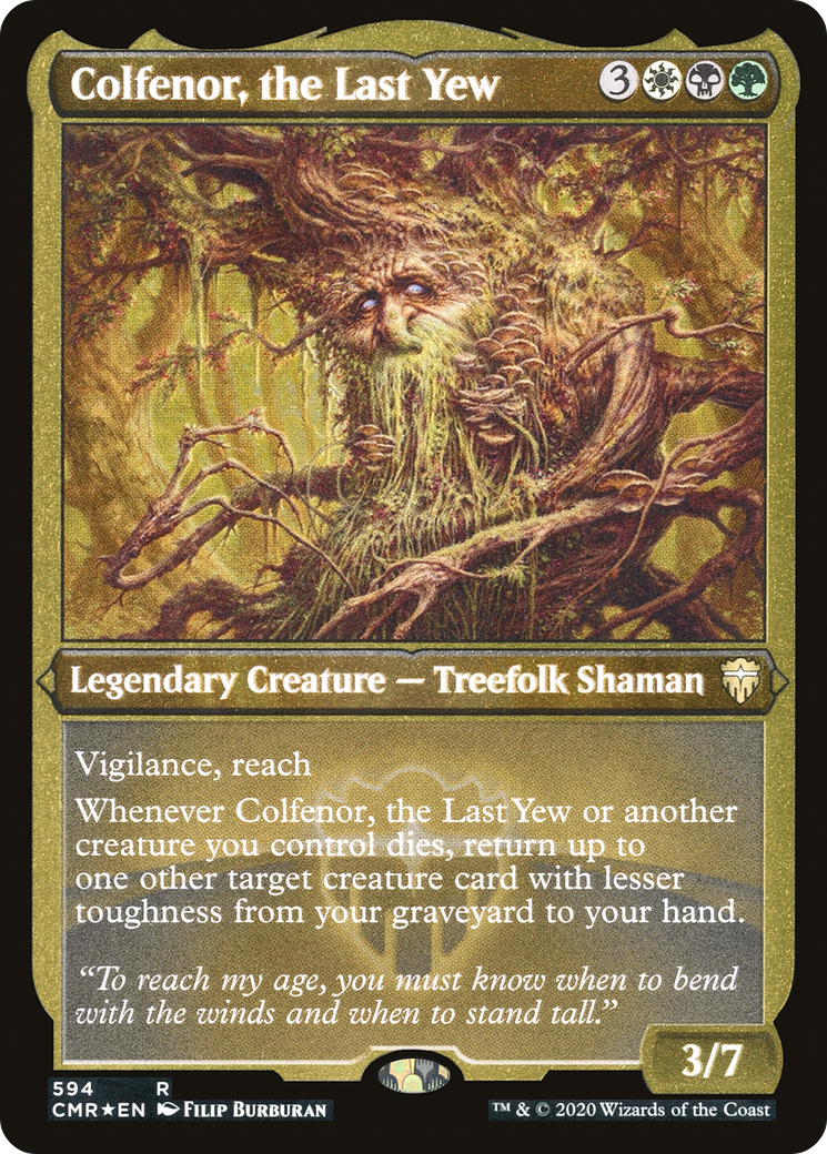{R} Colfenor, the Last Yew (Etched) [Commander Legends][CMR 594]