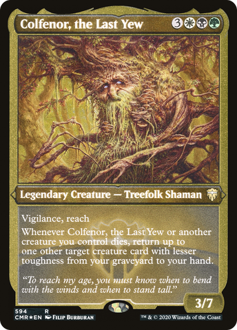 {R} Colfenor, the Last Yew (Etched) [Commander Legends][CMR 594]