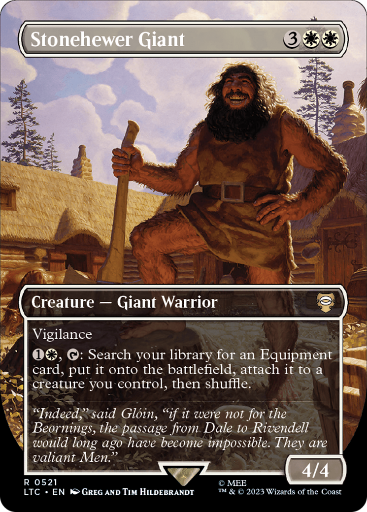 {R} Stonehewer Giant (Borderless) (Borderless) [Tales of Middleearth Commander] [LTC 521]