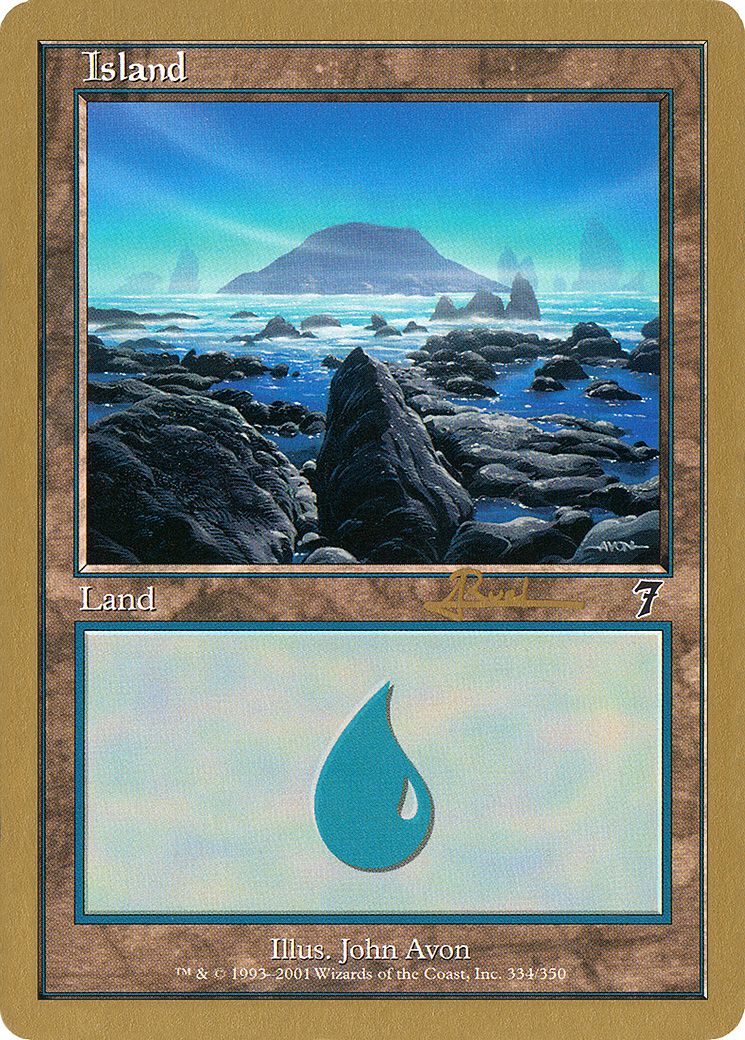 {B}[GB WC01 AR334] Island (ar334) (Antoine Ruel) [World Championship Decks 2001]