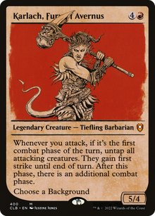 {R} Karlach, Fury of Avernus (Showcase) [Commander Legends: Battle for Baldur's Gate][CLB 400]