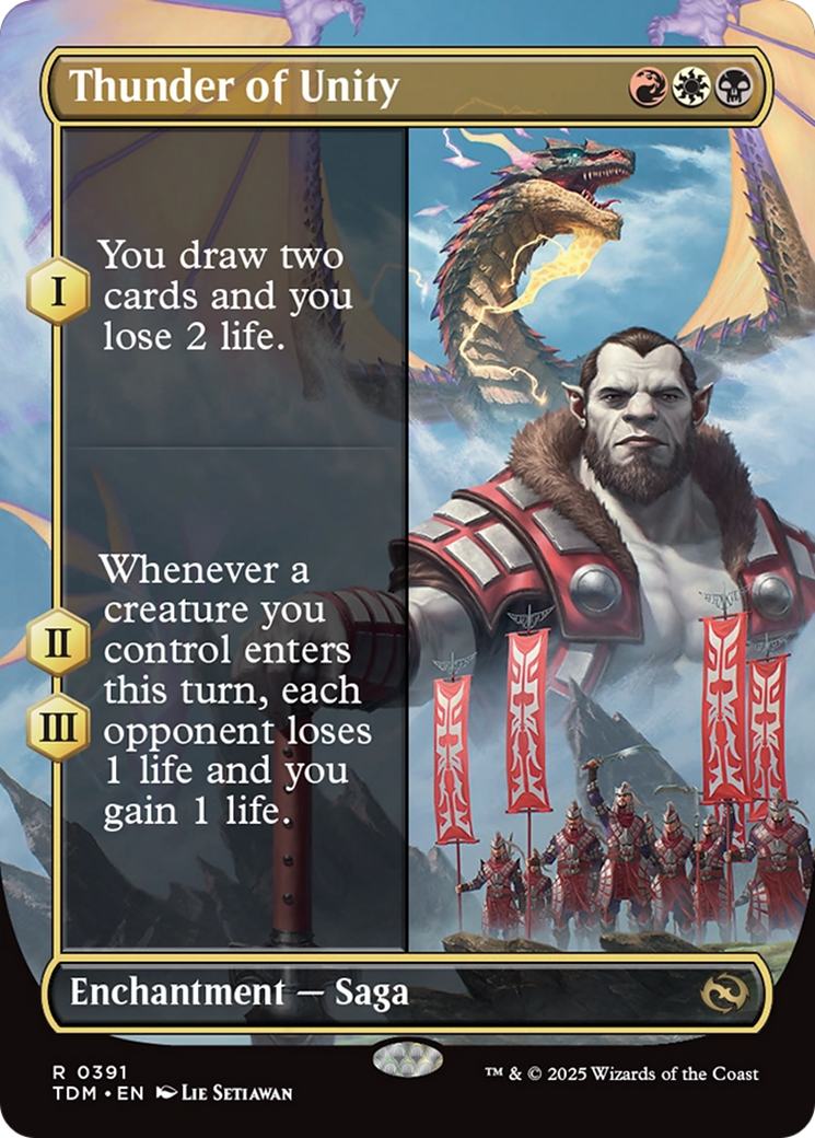 {@R} Thunder of Unity (Borderless) [Tarkir: Dragonstorm][TDM 391]