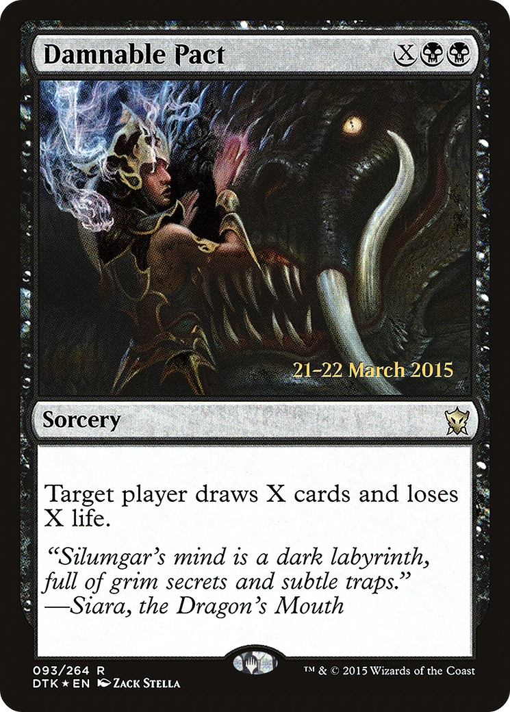 {R} Damnable Pact [Dragons of Tarkir Prerelease Promos][PR DTK 093]
