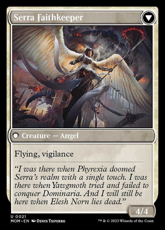 {C} Invasion of Dominaria // Serra Faithkeeper [March of the Machine][MOM 021]