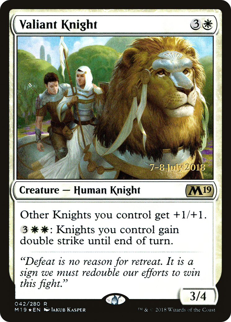 {R} Valiant Knight [Core Set 2019 Prerelease Promos][PR M19 042] - Misty Mountain Games