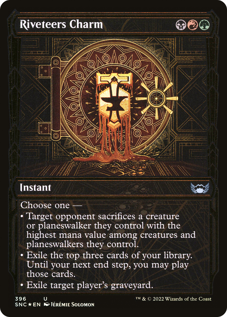 {C} Riveteers Charm (Showcase Golden Age Gilded Foil) [Streets of New Capenna][SNC 396]