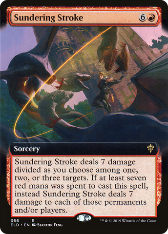 {R} Sundering Stroke (Extended Art) [Throne of Eldraine][ELD 366]
