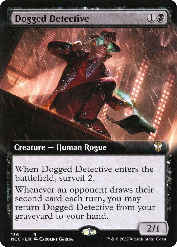 {R} Dogged Detective (Extended Art) [Streets of New Capenna Commander][NCC 136]