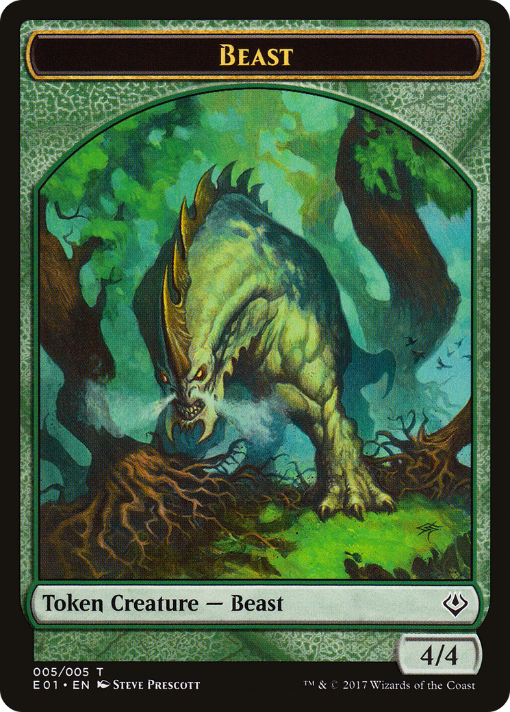 {T} Beast Token (005/005) [Archenemy: Nicol Bolas Tokens][TE01 005]