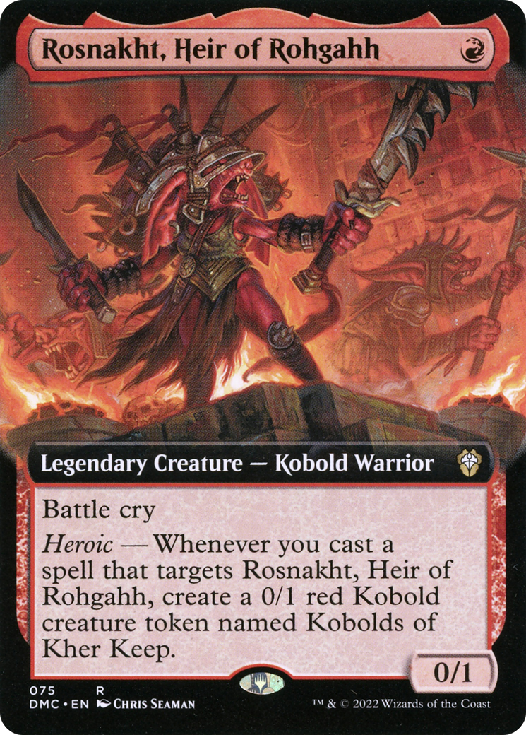 {R} Rosnakht, Heir of Rohgahh (Extended Art) [Dominaria United Commander][DMC 075]