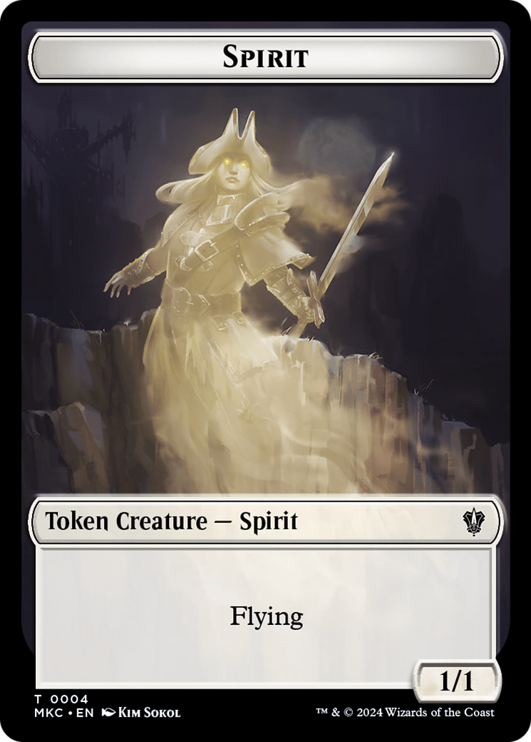 {T} Spirit // Phyrexian Germ Double-Sided Token [Murders at Karlov Manor Commander Tokens][TMKC 4//10]