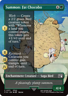 {@C} Summon: Fat Chocobo (Borderless) [FINAL FANTASY][FIN 371]
