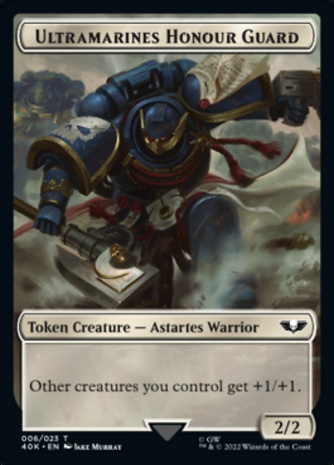 {T} Soldier (003) // Ultramarines Honour Guard Double-sided Token (Surge Foil) [Universes Beyond: Warhammer 40,000 Tokens][SFO T40K 006]
