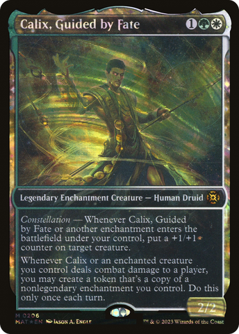{R} Calix, Guided by Fate (Showcase Halo Foil) [March of the Machine: The Aftermath][MAT 206]