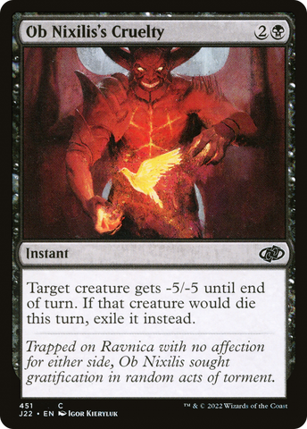 {C} Ob Nixilis's Cruelty [Jumpstart 2022][J22 451]