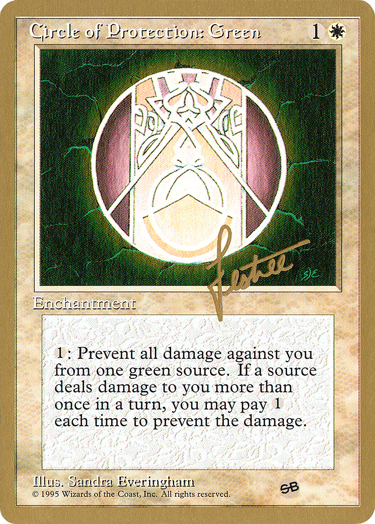 {C} Circle of Protection: Green (Bertrand Lestree) (SB) (4ED) [Pro Tour Collector Set][GB PTC BL16SB]
