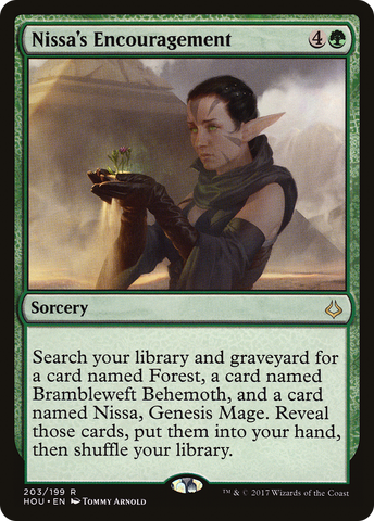 {R} Nissa's Encouragement [Hour of Devastation][HOU 203]