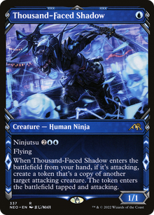 {R} Thousand-Faced Shadow (Showcase Ninja) [Kamigawa: Neon Dynasty][NEO 337]