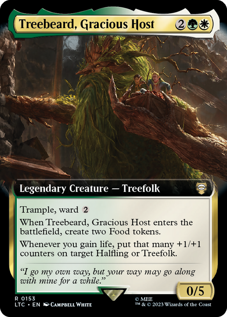 {R} Treebeard, Gracious Host (Extended Art) [The Lord of the Rings: Tales of Middle-Earth Commander][LTC 153]
