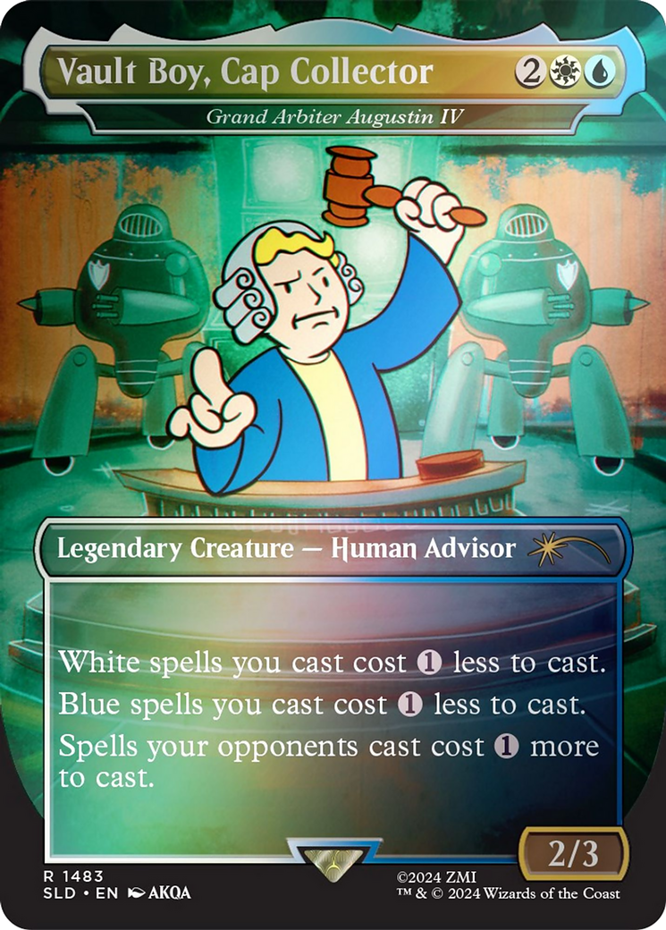 {R} Vault Boy, Cap Collector - Grand Arbiter Augustin IV (Rainbow Foil) [Secret Lair Drop Series][RBF SLD 1483]