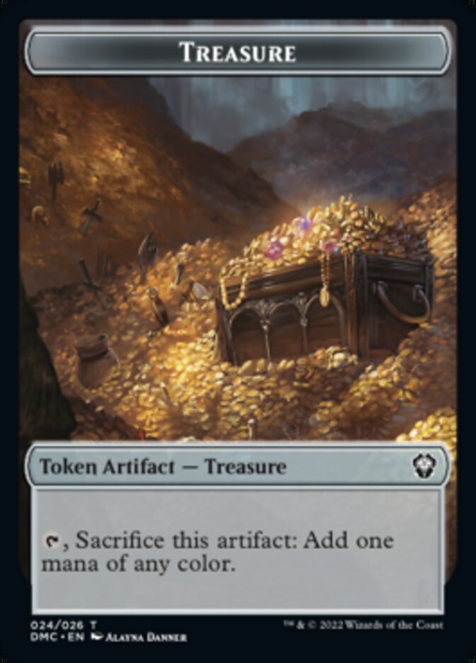 {T} Bird (002) // Treasure Double-sided Token [Dominaria United Tokens][TDMU 002]