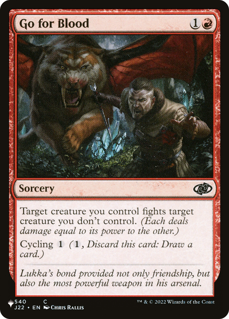 Go for Blood [LIST 540/051]