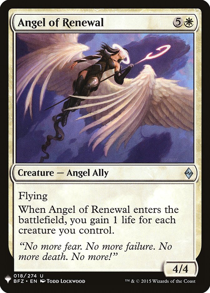 {C} Angel of Renewal [Mystery Booster][MB1 BFZ 018]