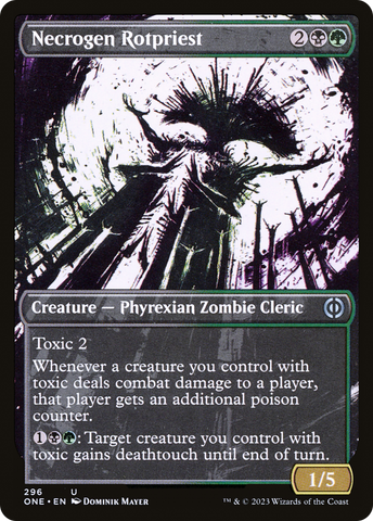 {C} Necrogen Rotpriest (Borderless Ichor) [Phyrexia: All Will Be One][ONE 296]