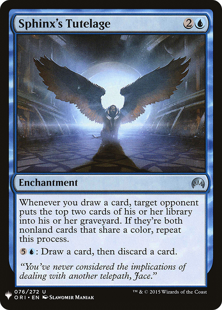 {C} Sphinx's Tutelage [Mystery Booster][LS ORI 076]