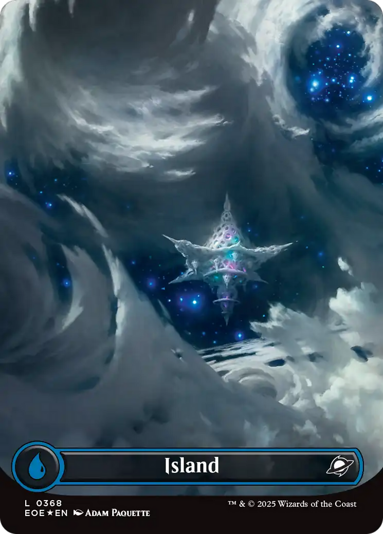 {@@ EOE B} Island (0368) (Borderless) (Galaxy Foil) [Edge of Eternities][EOE 368]