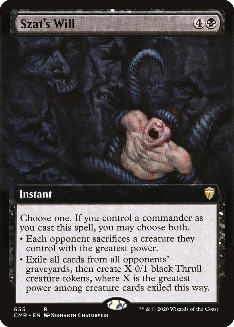 {R} Szat's Will (Extended Art) [Commander Legends][CMR 655]
