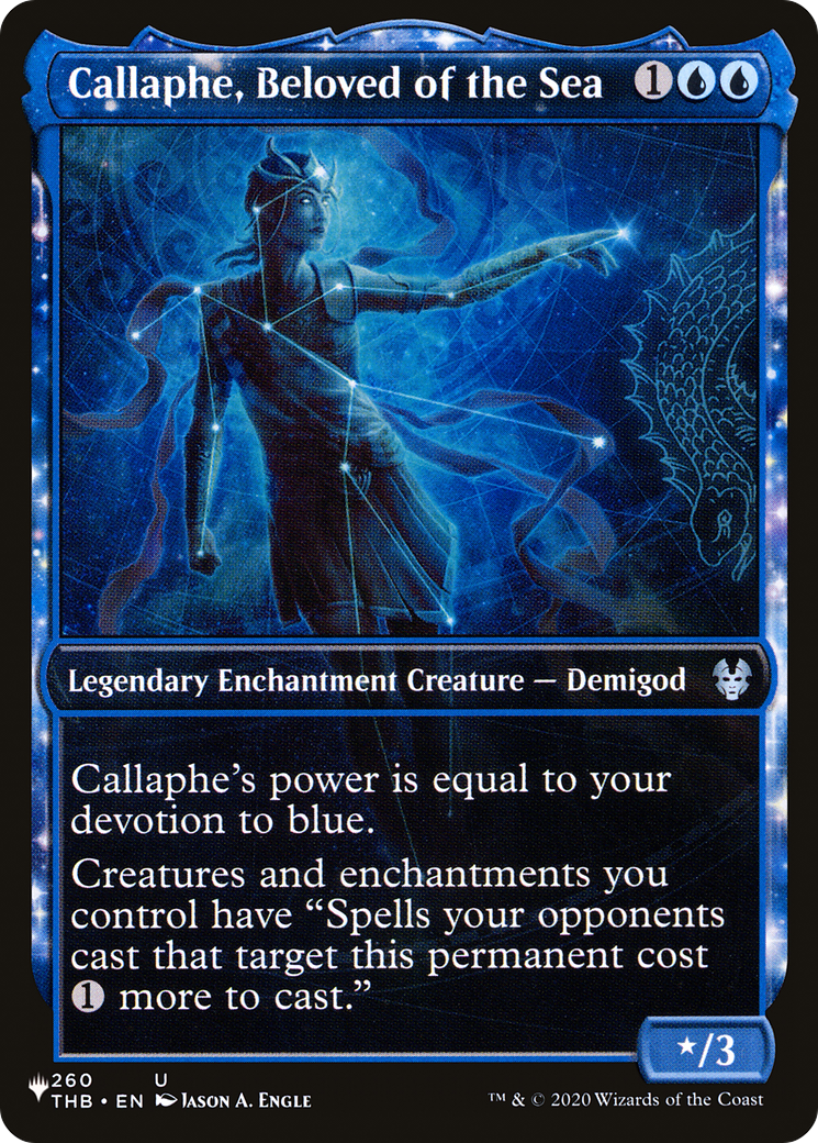 Callaphe, Beloved of the Sea (Showcase) [LIST 260/254] : (enchantment, Showcase)