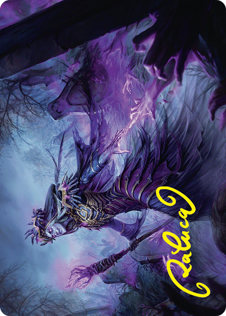 {A} Zul Ashur, Lich Lord Art Card (10/54) (Gold-Stamped Signature) [Foundations Art Series][GS AFDN 010]